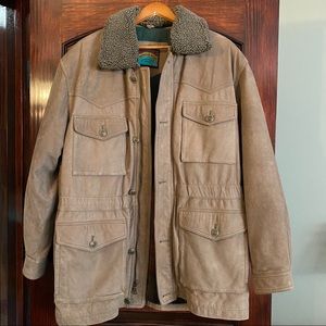 Pioneer Wear Men’s Leather and Flannel Jacket - Rare